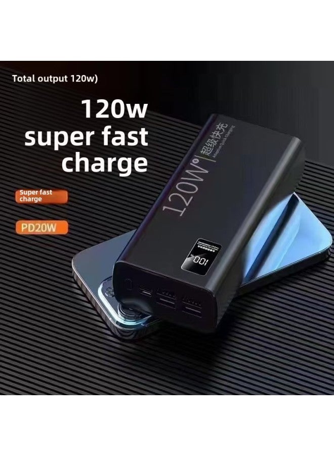 Super Fast Charging Treasure Ma Large Capacity Two-way Fast Charging Digital Display Mobile Power Supply-Colour:White-Power Supply Capacity:30000 Mah - Image 3