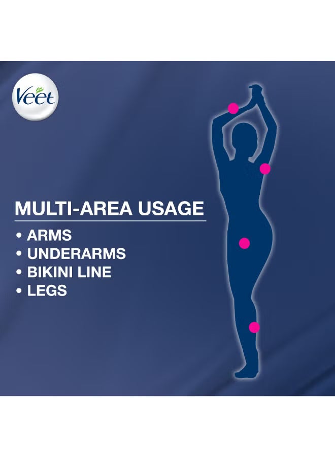 Veet Nourishing Aloe Vera And Green Tea Scent Easy Gel Body And Legs Hair Removal For Dry Skin 20 Strips - Image 3