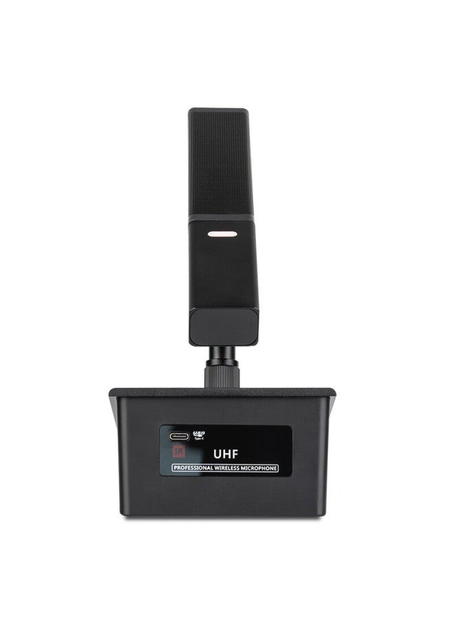 Shile Dual Wireless Conference Microphone Desktop Short Rod Square Tube Mic Podium Anti-interference Auto Frequency Matching Anti-howling 18 With Rod - Image 5