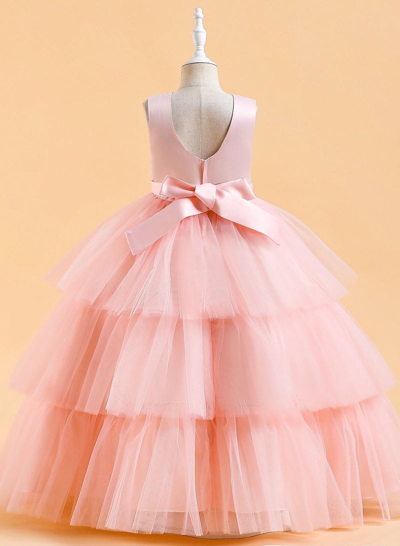 Loquat Fashionable Cute Girls Dresses Pink  - Image 2