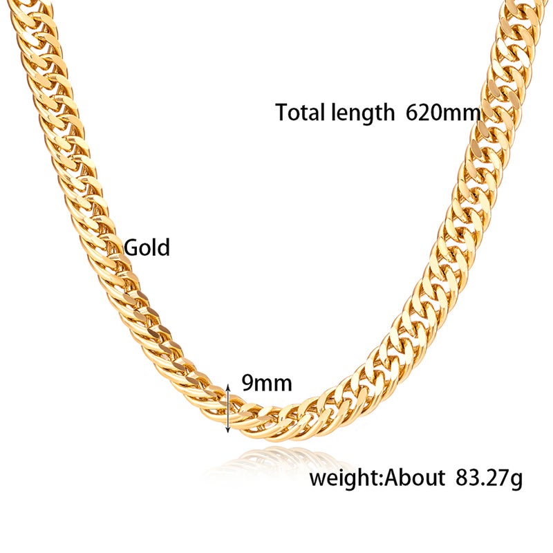 Fashion Men Stainless Steel Faux Curb Link Chain - Image 2