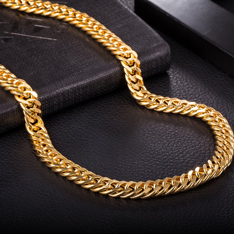 Fashion Men Stainless Steel Faux Curb Link Chain - Image 4