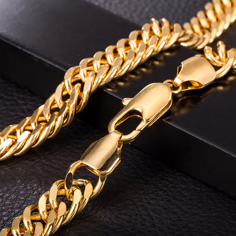 Fashion Men Stainless Steel Faux Curb Link Chain - Image 3