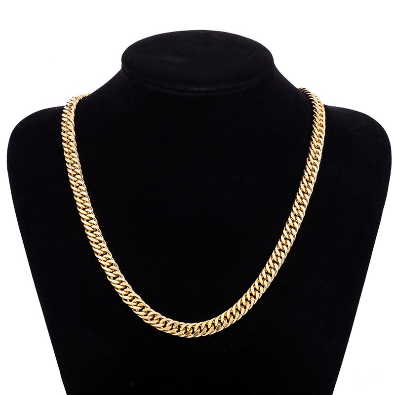 Fashion Men Stainless Steel Faux Curb Link Chain - Image 1