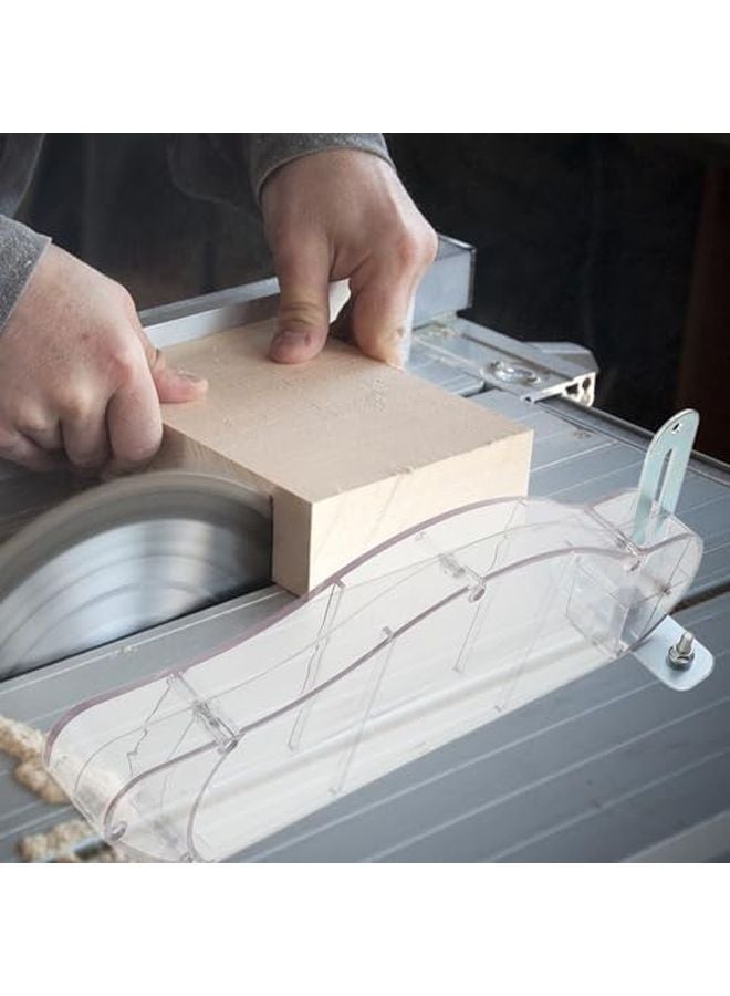Transparent Table Saw Dust Cover with Safety Shield Clear Plastic Guard for Woodworking - Image 5