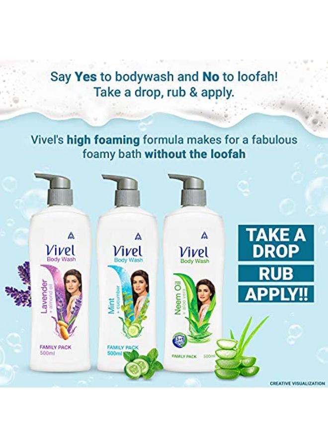 Vivel Body Wash, Lavender & Almond Oil Shower Creme, Fragrant & Moisturising, For Soft & Smooth Skin, High Foaming Formula, 500 Ml Pump, For Women And Men - Image 3