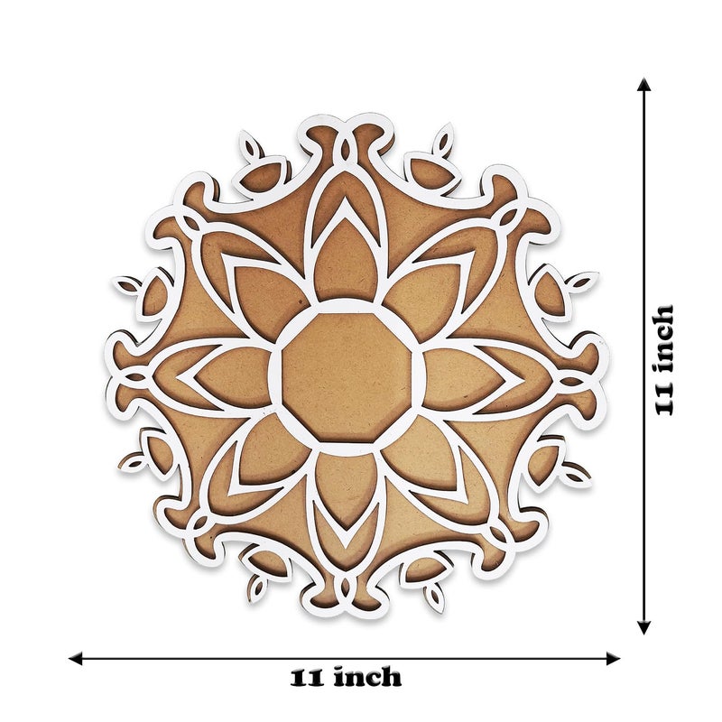 Ascension Portable Rangoli (11 inches) Stencil for Decor DIY Craft Reusable Templates for Floor Table Just Fill with Rangoli Atta or Grains for Navratri Pongal Pooja Mandir Rangoli Mats for Decoration (Design 4) - Image 4