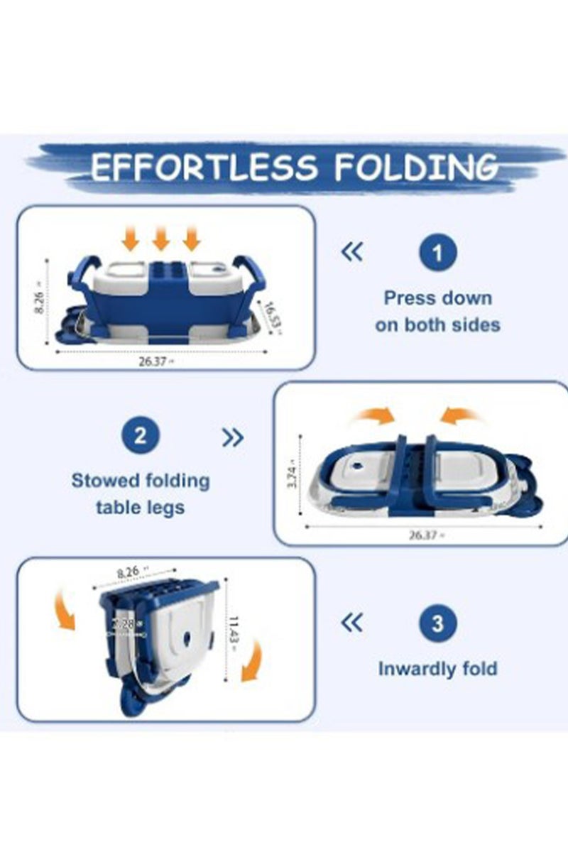 MONOGUE Baby Bathtub with Thermometer and Drain Hole for Newborn to Toddler up to 40 months - Image 3