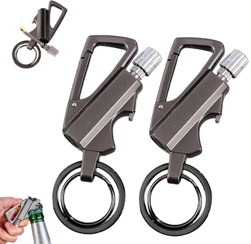 IJEUH 2 Pack Permanent Match Infinity Lighter with Multitool Keychain Bottle Opener, Reusable Waterproof Match Strike Anywhere, Forever for Outdoor Survival, for Men Women - Image 1