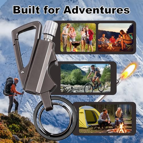 IJEUH 2 Pack Permanent Match Infinity Lighter with Multitool Keychain Bottle Opener, Reusable Waterproof Match Strike Anywhere, Forever for Outdoor Survival, for Men Women - Image 2