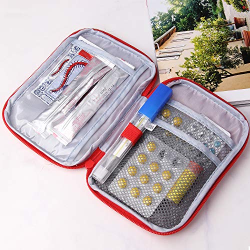 JIAKAI 2 Packs First Aid Bag,Empty First Aid Pouch,Mini Portable Medical Bag for Outdoor Camping Hiking Travel Emergency，Multifunction Emergency Medicine Storage Bag-7x5 inch - Image 4