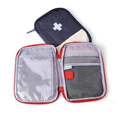 JIAKAI 2 Packs First Aid Bag,Empty First Aid Pouch,Mini Portable Medical Bag for Outdoor Camping Hiking Travel Emergency，Multifunction Emergency Medicine Storage Bag-7x5 inch - Image 3