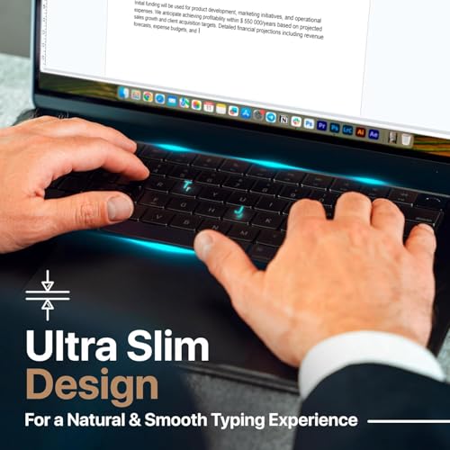 Oaky Keyboard Cover for 2025-2021 M4/M3/M2 Chip MacBook Air 13" [A3240 A3113 A2681] & MacBook Air 15 inch [A3241 A3114 A2941] Dust-Proof Keyboard Skin Protector - TPU Grey - Image 4