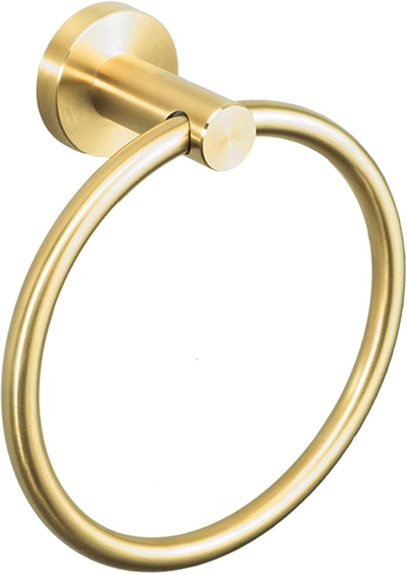 RAYYAN Towel Ring Hand Towel Holder Hand Towel Racks Wall Mount Round Towel Hanger 304 Stainless Steel Bathroom Accessories Wall Mount Bathroom Hardware(Gold) - Image 1