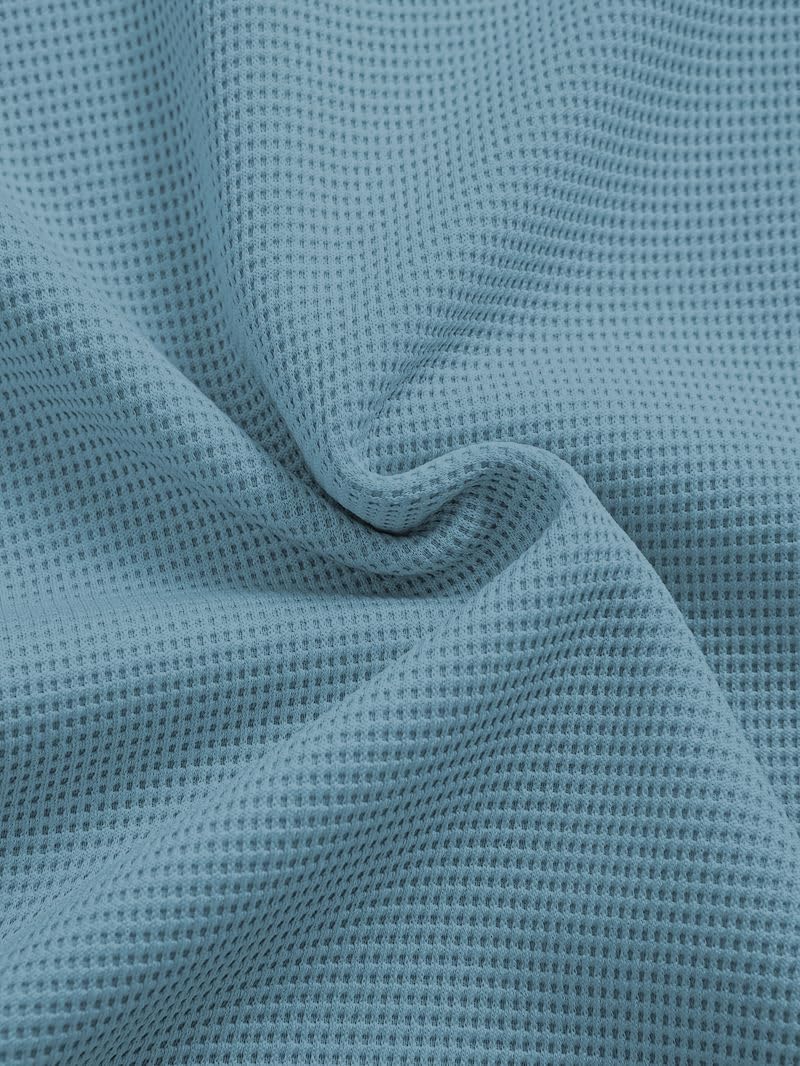TAGDO® Premium Waffle Knit T-Shirt || Tshirt for Man || Mens Tshirt (Button-Waffle-2018-Aqua-XXL) - Image 2