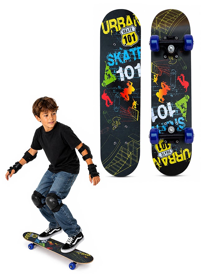 DBLEW Complete Standard Skateboards With PU Wheels For Beginners Boys Girls Teenager Wooden Canadian Maple Cruiser Pro Skate Board - Image 1