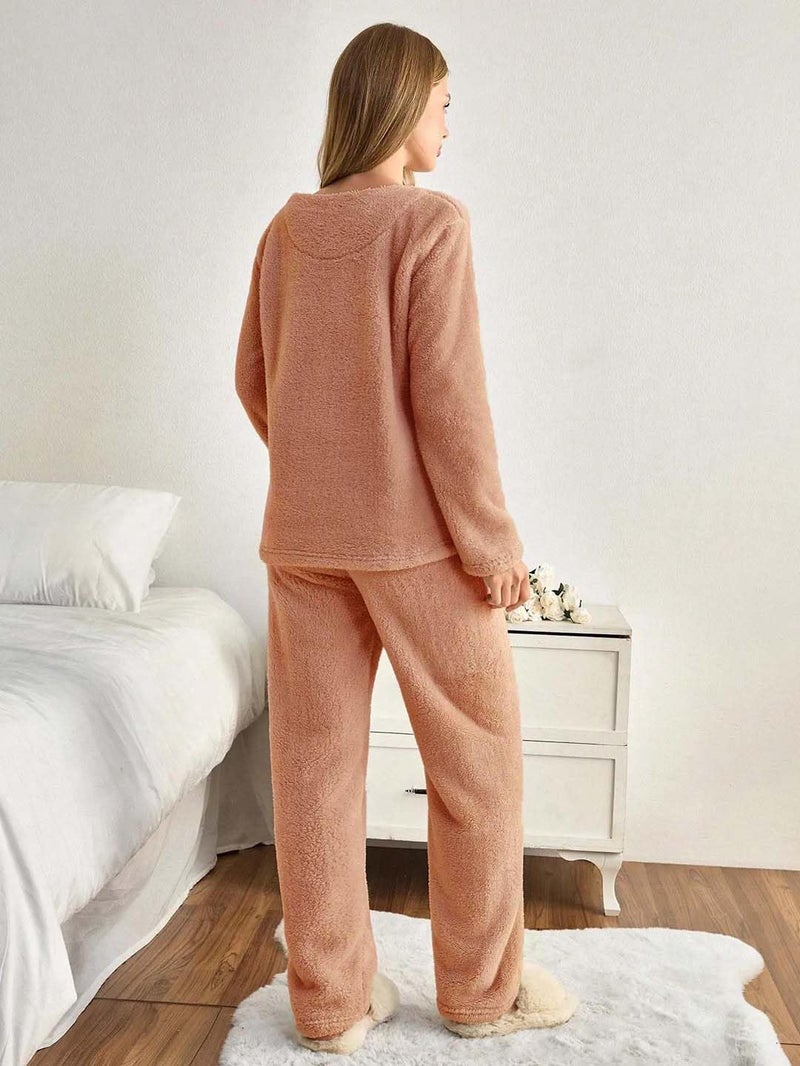 KOTTY Women's Winter Brown Tracksuit Combo for Casual Sportswear (Brown,L)-KTTWINTERSET186L - Image 3