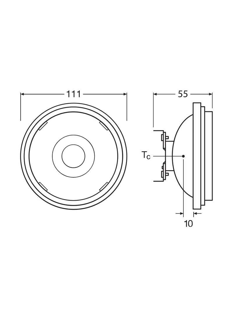 OSRAM Ledvance AR111 LED Bulb G53 Spot Reflector 13.5W 950lm 24D - 927 Extra Warm White Dimmable - Replaces 100W - Pack of 5 - Image 3
