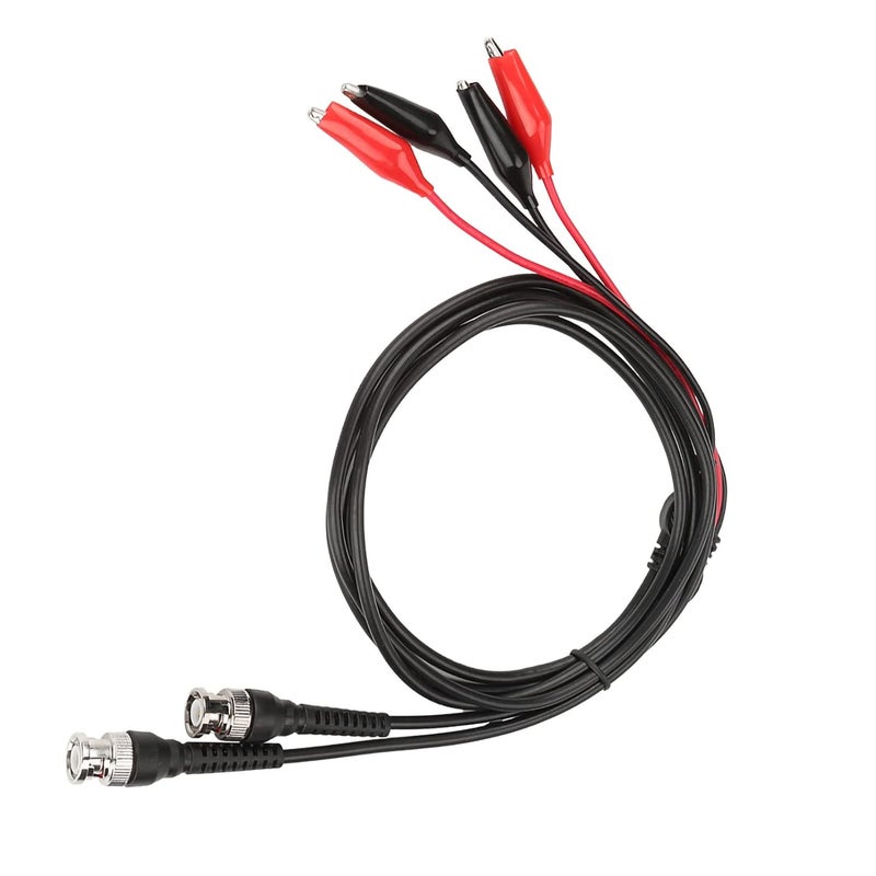 BNC to Dual Clip OSCILLOSCOPE Test Probe Lead Cable Durable 50Ω COAXIAL Cable with BNC CONNECTORS for OSCILLOSCOPE and Measurement Instruments RED Black 2PCS 108CM - Image 5
