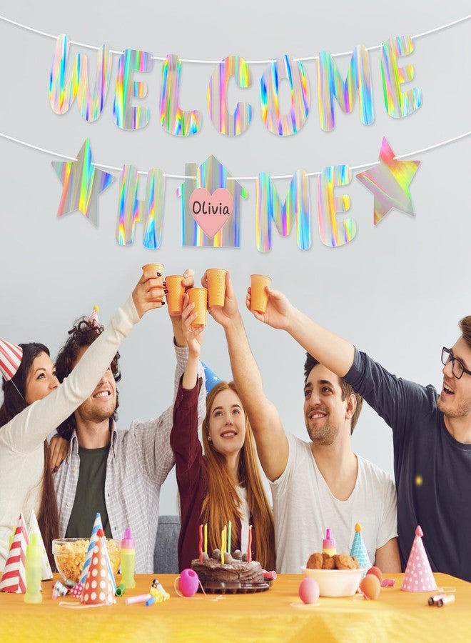 Merrivo Iridescent Welcome Home Banner, Pre-Strung DIY Welcome Home Decorations - Image 5