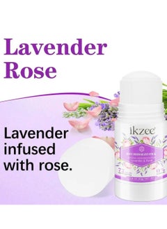 IKZEE Whole Body Deodorant Stick Lavender and Rose 72 Hour Odor Control Aluminum Free Baking Soda Free Natural Scented Skin Safe for Armpit Privates and Other Parts Odor Control Cream 40g  - Image 4