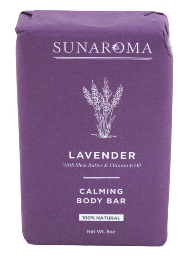 SUNAROMA Pink Rhyme Sunaroma Soap Bar Lavender With Shea + Vitamin-E Oil 8 Ounce (3 Pack) - Image 3