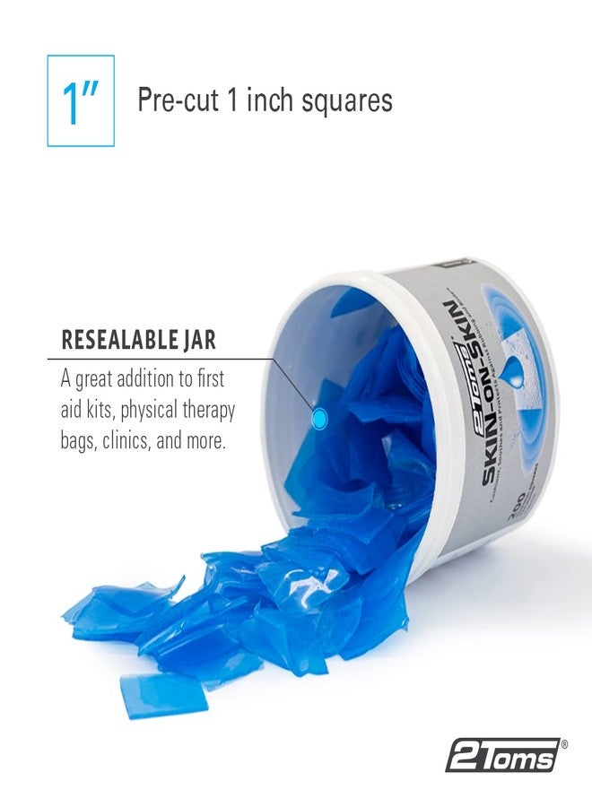 2Toms Skin-On-Skin Hydrogel Squares for Blisters, Chafing, Stings, Irritations, and Pain Relief, 200 1-Inch Squares - Image 5