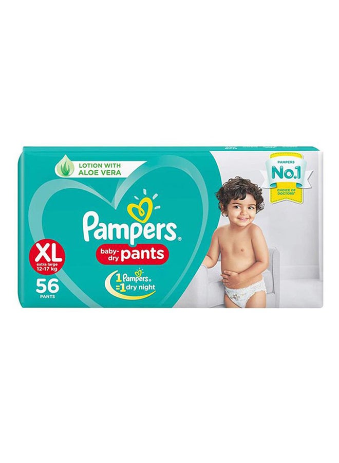 Pampers New Diaper Pants With Aloe Vera, Extra Large, 56 Count
