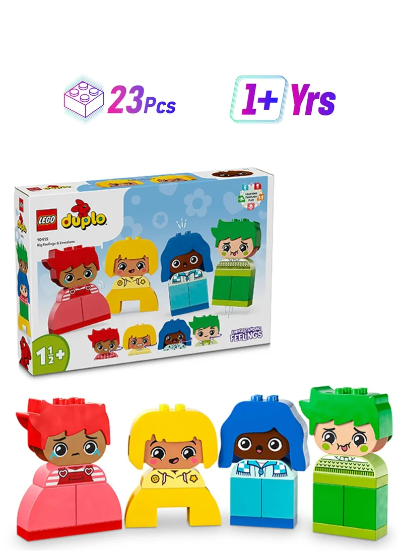 ليغو 10415 Duplo My First Big Feelings & Emotions Customisable Toy, 23 Coloured Building Bricks And 4 Characters, Social And Emotional Play For Preschoolers Aged 18 Months Old And Over (23 Pieces)