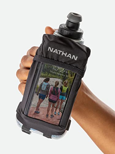 Nathan Running Handheld Quick Squeeze Water Bottle. No-Grip Adjustable Hand Strap. 12oz / 18oz / Insulated. Reflective Hydration Water Bottle. - Image 3