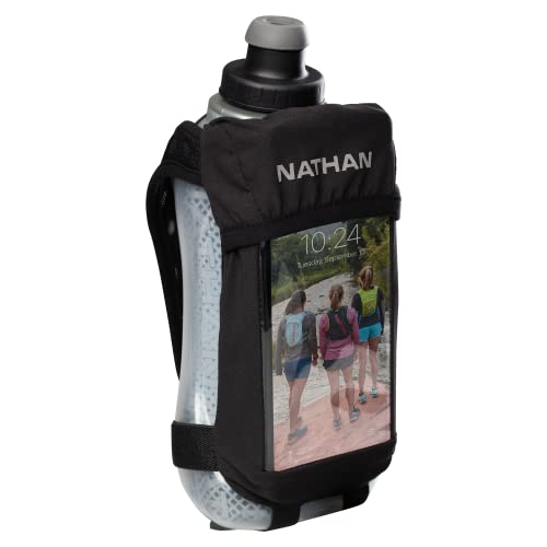 Nathan Running Handheld Quick Squeeze Water Bottle. No-Grip Adjustable Hand Strap. 12oz / 18oz / Insulated. Reflective Hydration Water Bottle. - Image 1