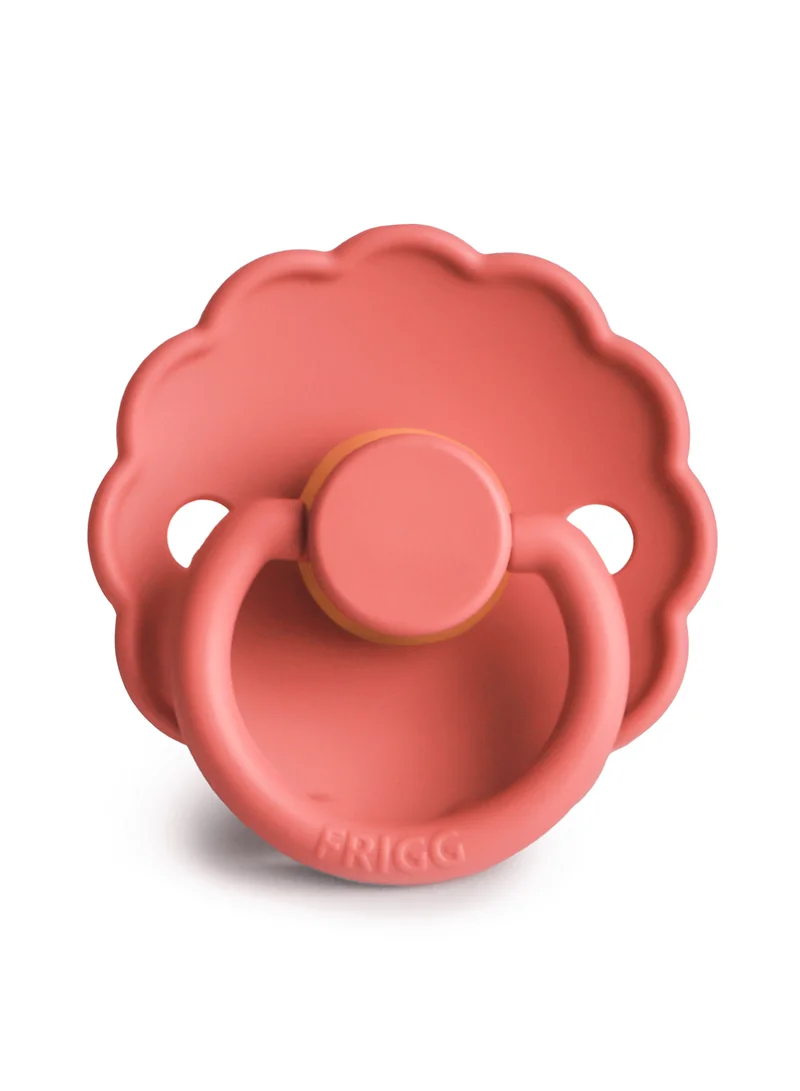 FRIGG Daisy - Round Latex Pacifier 6-18 Months - Poppy - Size 2