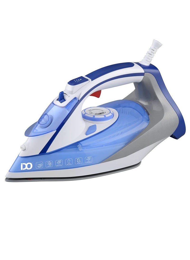 IDO - Steam Iron Ceramic 2400 W Blue Grey SI2400-BGY - Image 1