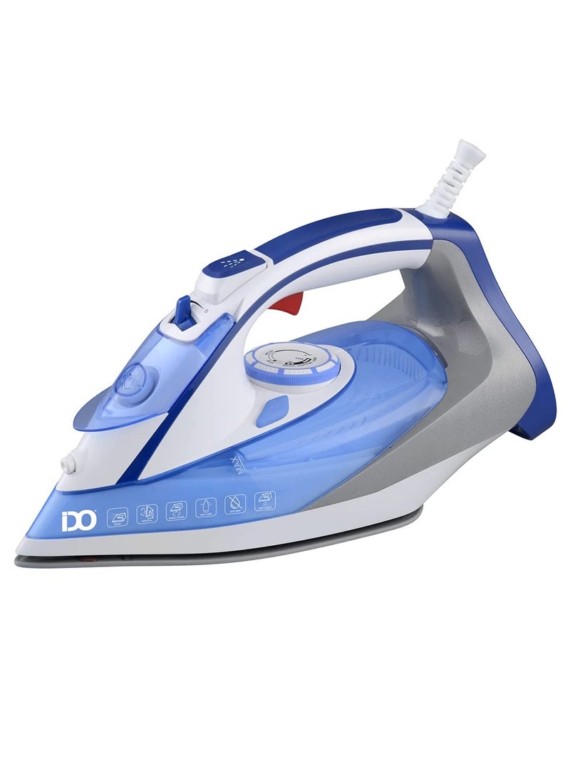 IDO - Steam Iron Ceramic 2400 W Blue Grey SI2400-BGY - Image 1