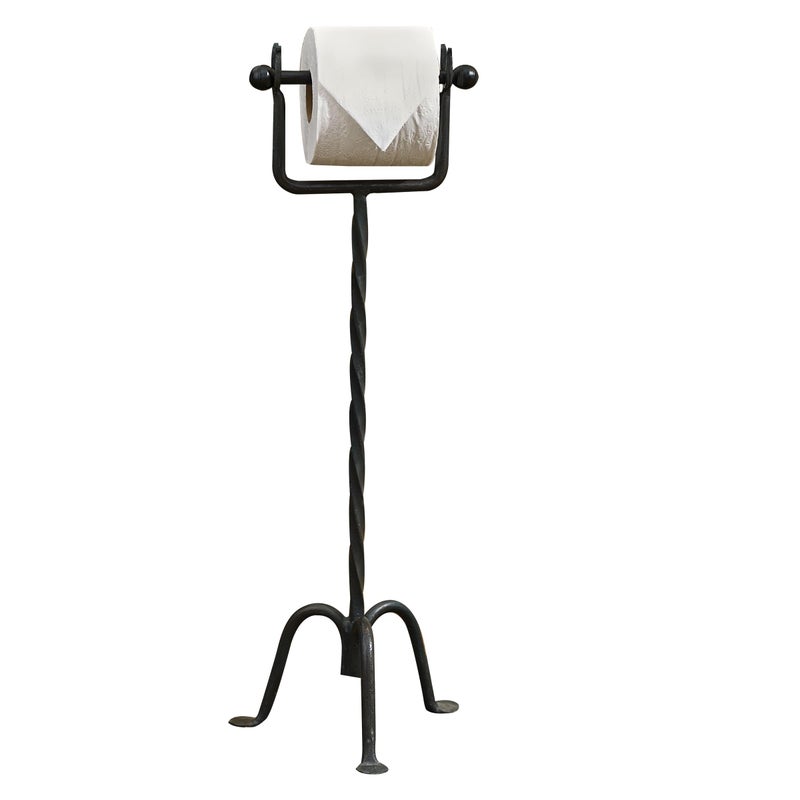 Park Designs Black Standing Toilet Tissue Holder 23 H