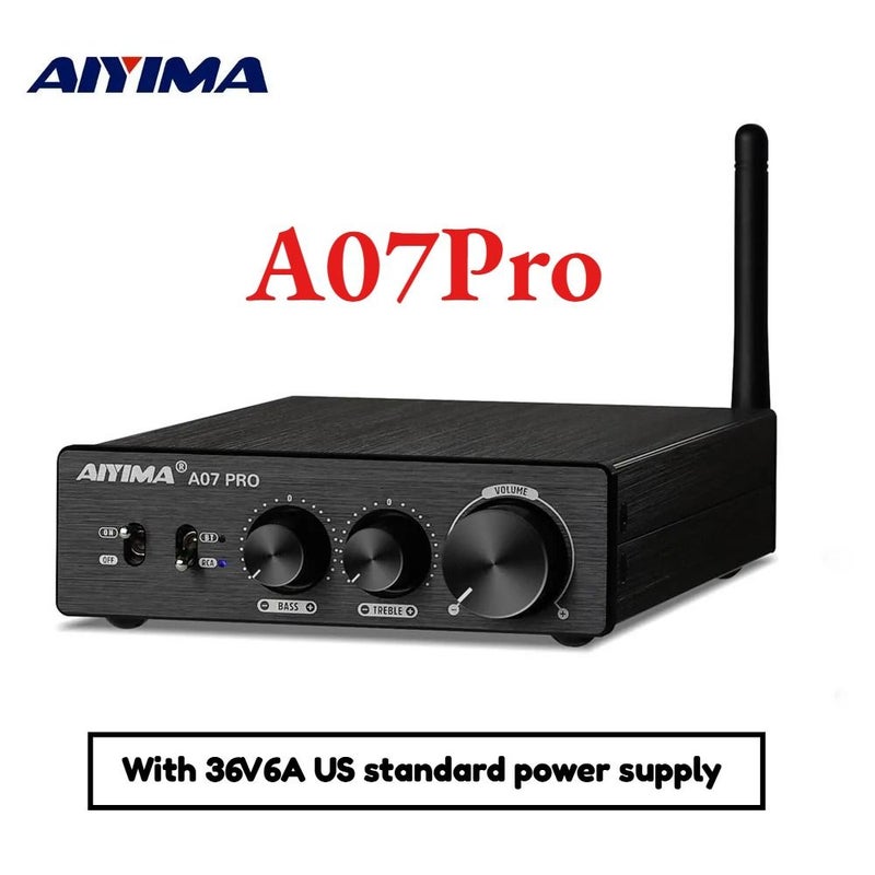 Aiyima A07pro Bluetooth Audio Amplifier Home Stereo Power Amp with 36v6a US Standard Power Supply - Image 1