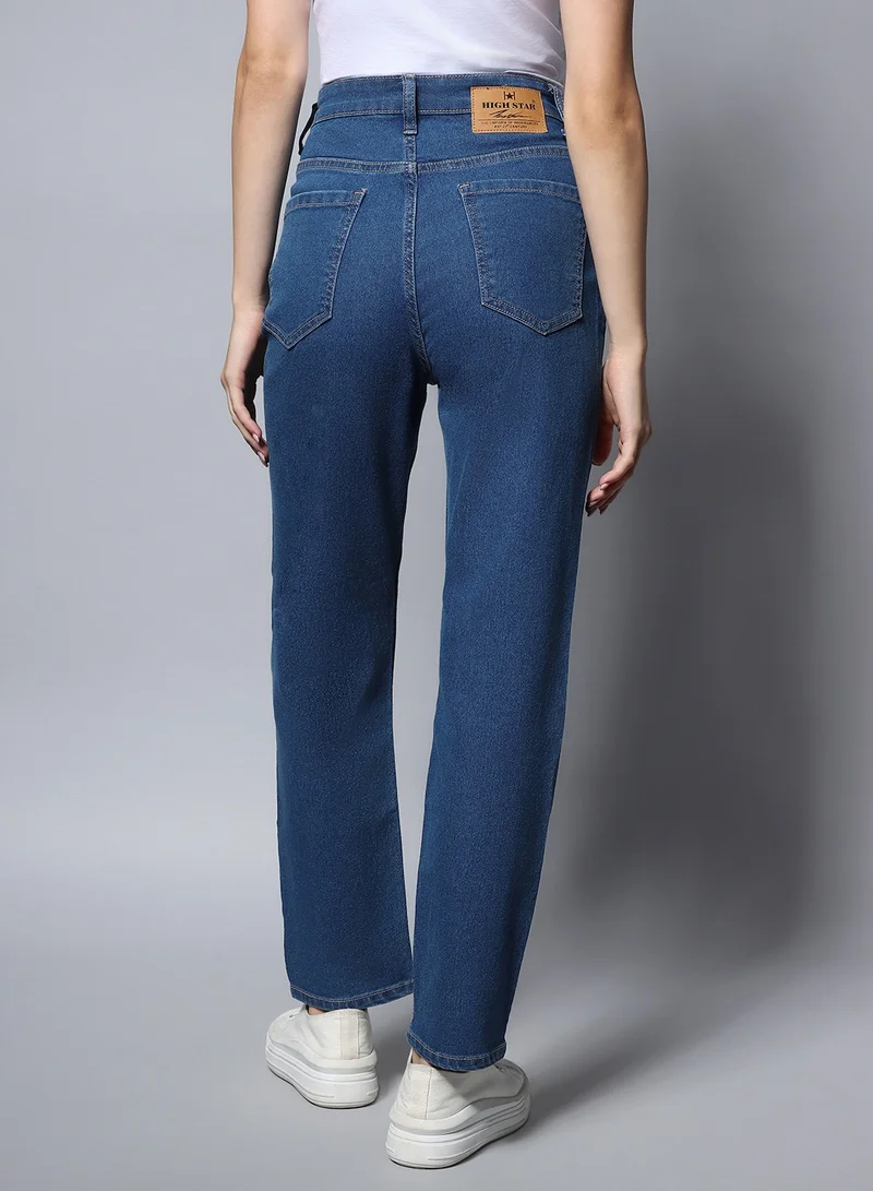 HIGH STAR Straight Fit Jeans for Women - Indigo Clean Look
