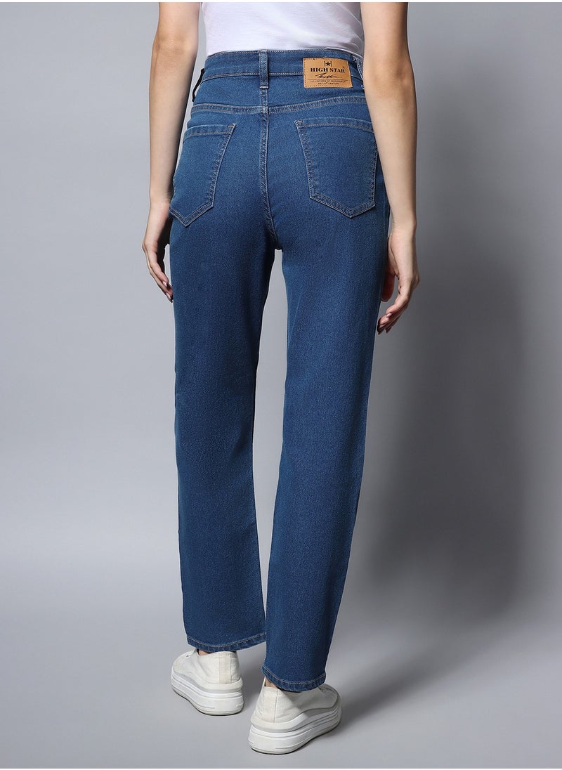 HIGH STAR Straight Fit Jeans for Women - Indigo Clean Look  - Image 5