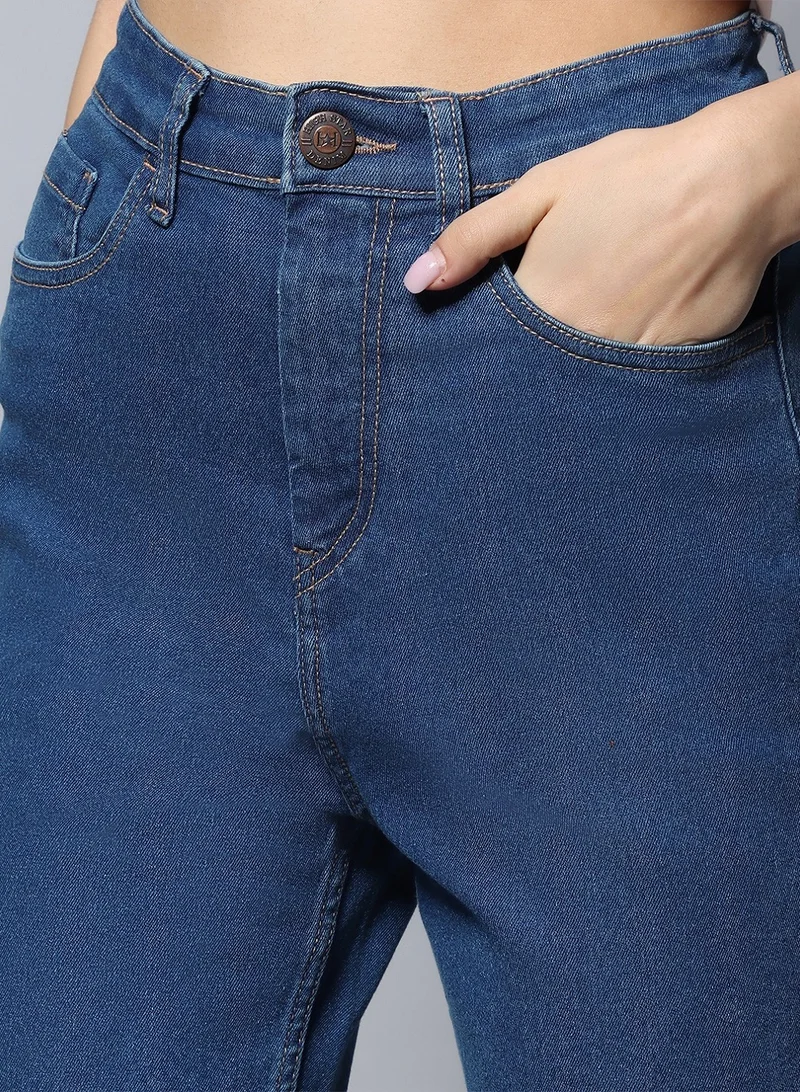 HIGH STAR Straight Fit Jeans for Women - Indigo Clean Look