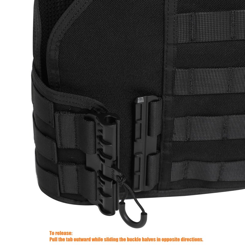 Lightweight MOLLE Duty Vest Adjustable Weighted Workout Vest for Men Women Quick Release - Image 3