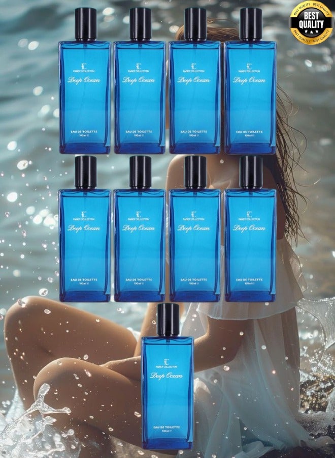 FANCY COLLECTION 9 Pieces Deep Ocean Perfume EDT 100ML - Image 1