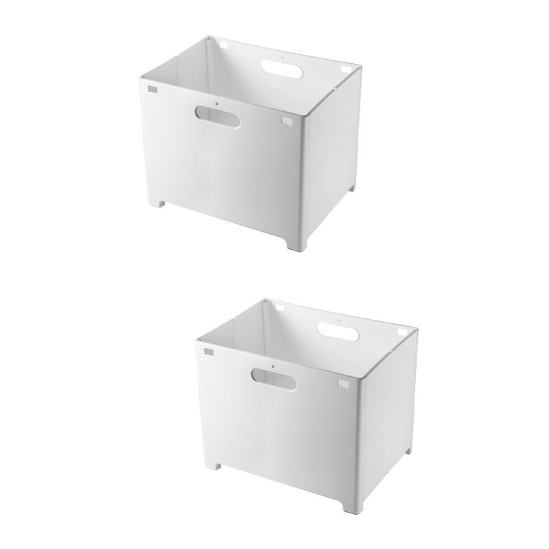 2 pcs Laundry Basket Wall Mount Dirty Clothes Container Sundries Organizer - Image 1