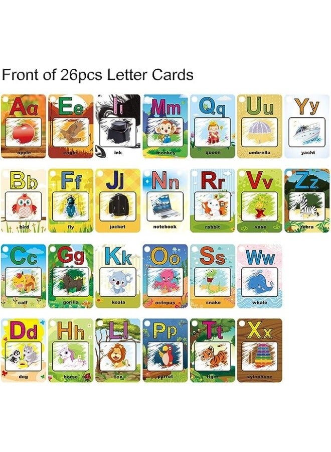 26-Letter Color Drawing Cards Children’s Magic Graffiti Learning Toys - Image 3