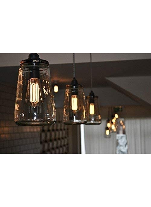 Desidiya Desidiya Edison Tungsten Filament Antique Glass Light Bulbs Vintage Base E27 Bulb Yellow Light For Home Decoration Living RoomHallBalconyRestaurant Bar Lighting Pack Of 3 Incandescent  - Image 4
