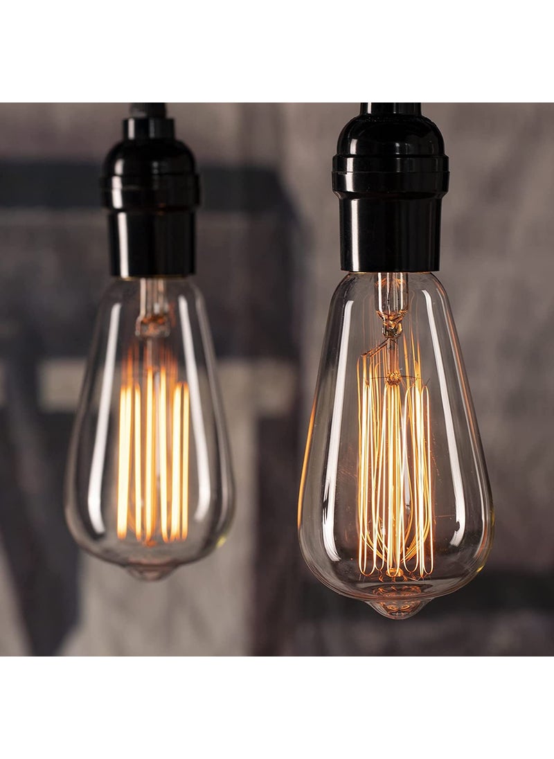 Desidiya Desidiya Edison Tungsten Filament Antique Glass Light Bulbs Vintage Base E27 Bulb Yellow Light For Home Decoration Living RoomHallBalconyRestaurant Bar Lighting Pack Of 3 Incandescent  - Image 5
