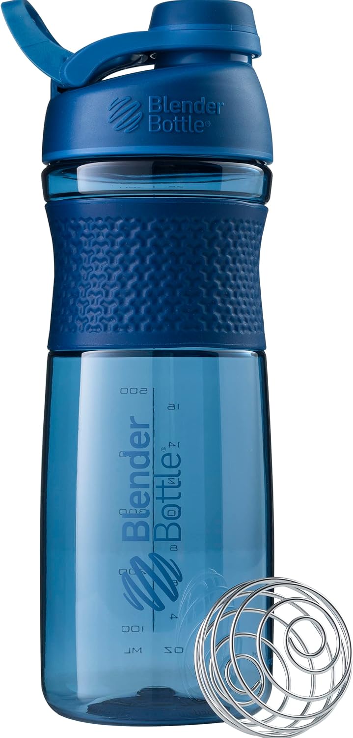BlenderBottle SportMixer Shaker Bottle Perfect for Protein Shakes and Pre Workout 28Ounce Navy - Image 1