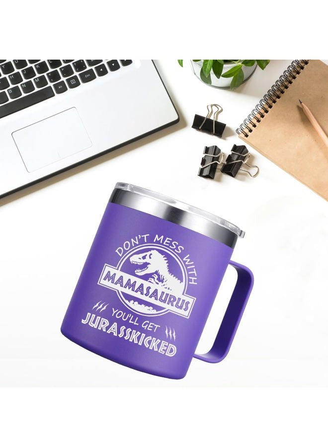 Abledn Gifts for Mom - Don'T Mess With Mamasaurus You'll Get Jurasskicked Coffee Mug - Gifts for Mom from Daughter, Son - Birthday for Mother (14Oz,Purple) - Image 5