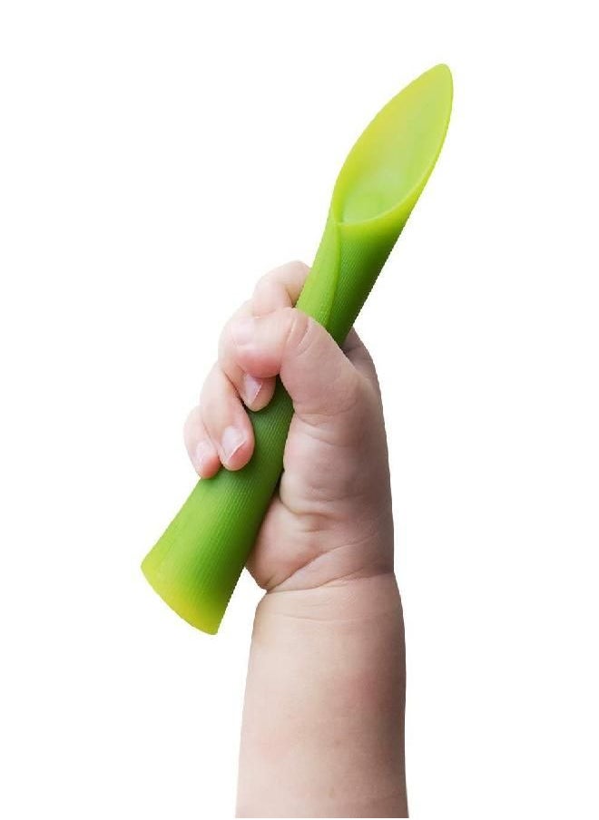 Olababy Olababy 100% Silicone Soft-Tip Training Spoon for Baby Led Weaning 2pack  - Image 3