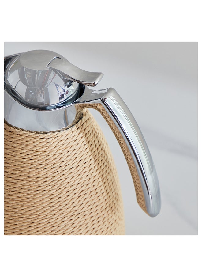 Home Box - Ridge Jute Stainless Steel Vacuum Flask 1000 ml - Image 1