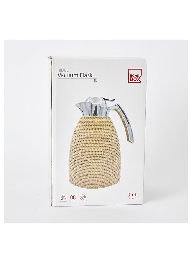 Home Box - Ridge Jute Stainless Steel Vacuum Flask 1000 ml - Image 1